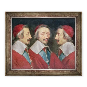 Tablou inramat - Philippe de Champaigne - Portret Triplu De sef De Richelieu, 50 x 60 cm