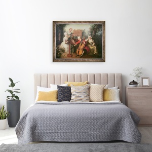 Tablou inramat - Philippe Mercier - Frederic, Print de Wales si surorile sale, 70 x 90 cm - Img 3