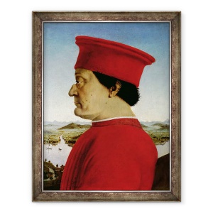 Tablou inramat - Piero della Francesca - Federigo da Montefeltro 1422-82 Duke of Urbino, 60 x 80 cm