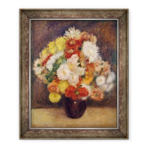 Tablou inramat - Pierre Auguste Renoir - Buchet de Crizanteme, 50 x 60 cm