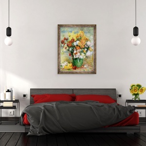 Tablou inramat - Pierre Auguste Renoir - Buchet de Crizanteme, 60 x 80 cm - Img 3