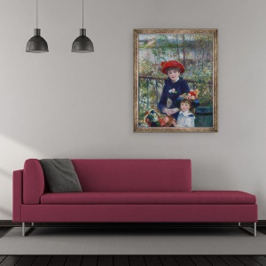 Tablou inramat - Pierre Auguste Renoir - Doua surori pe terasa, 50 x 60 cm - Img 2