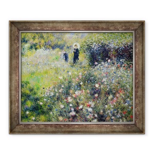 Tablou inramat - Pierre Auguste Renoir - Femeie cu o umbrela de soare intr-o gradina, 70 x 85 cm