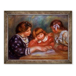 Tablou inramat - Pierre Auguste Renoir - Lectia, 60 x 80 cm