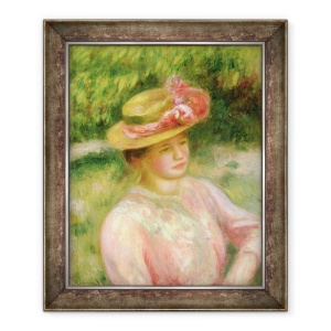 Tablou inramat - Pierre Auguste Renoir - Palaria de paie, 70 x 85 cm