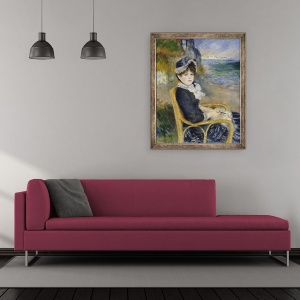 Tablou inramat - Pierre Auguste Renoir - Pe malul marii, 70 x 85 cm - Img 2