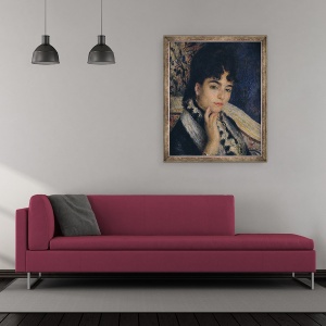 Tablou inramat - Pierre Auguste Renoir - Portretul Madame Alphonse Daudet 1844-1940 1876, 50 x 60 cm - Img 2