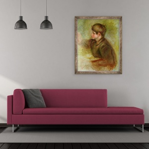 Tablou inramat - Pierre Auguste Renoir - Portretul Picturii Coco, 50 x 60 cm - Img 2