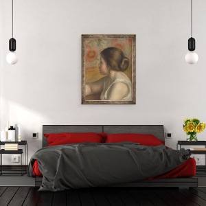 Tablou inramat - Pierre Auguste Renoir - seful unei tinere fete, 70 x 90 cm - Img 3