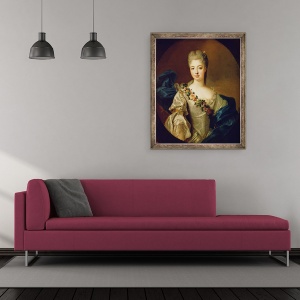 Tablou inramat - Pierre Gobert - Portret De Charlotte Aglae De Orleans, 50 x 60 cm - Img 2