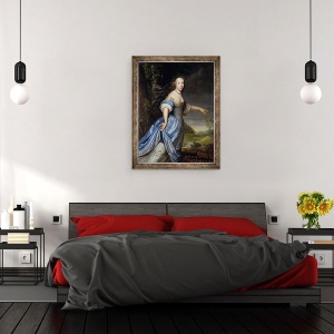 Tablou inramat - Pierre Mignard - Portret De Madame de la Sabliere, 60 x 80 cm - Img 3