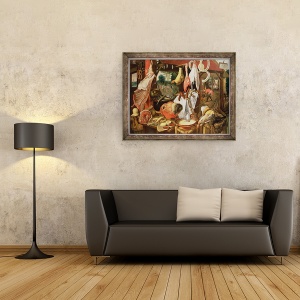 Tablou inramat - Pieter Aertsen - Stall Carne, 70 x 90 cm - Img 2