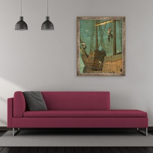 Tablou inramat - Pieter Bruegel the Elder - Detaliile navei de la Turnul Babel, 50 x 60 cm - Img 2
