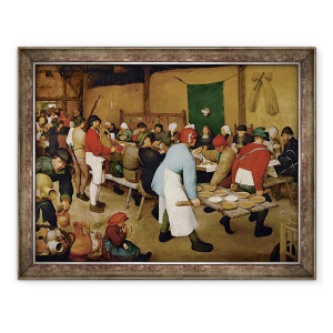 Tablou inramat - Pieter Bruegel the Elder - Nunta taraneasca, 60 x 80 cm