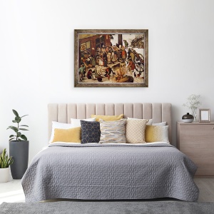 Tablou inramat - Pieter Bruegel the Elder - Recensamantul din Betleem II, 60 x 80 cm - Img 3
