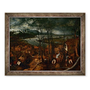 Tablou inramat - Pieter Bruegel the Elder - Ziua sumbra primavara devreme, 60 x 80 cm