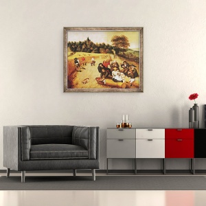 Tablou inramat - Pieter Brueghel the Younger - Masa de recoltat, 50 x 60 cm - Img 2