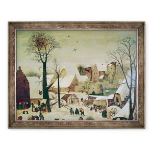 Tablou inramat - Pieter Brueghel the Younger - Recensamantul din Betleem I, 60 x 80 cm