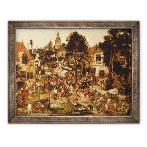 Tablou inramat - Pieter Brueghel the Younger - Targul satului, 70 x 90 cm