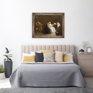 Tablou inramat - Pietro Longhi - Lectia de muzica, 60 x 80 cm - Img 3