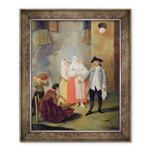 Tablou inramat - Pietro Longhi - Vanzatorul de biscuiti, 50 x 60 cm