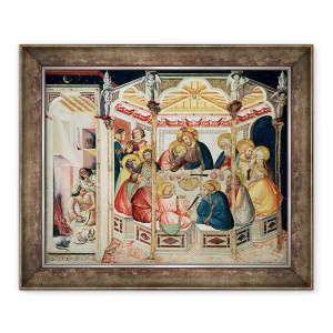 Tablou inramat - Pietro Lorenzetti - Cina cea de Taina, 50 x 60 cm