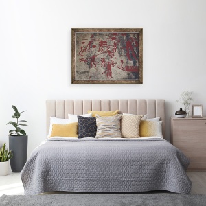 Tablou inramat - Protohistoric - scene de vanatoare, 60 x 80 cm - Img 3