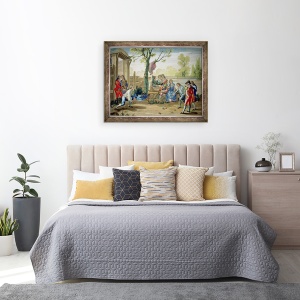 Tablou inramat - Ramon Bayeu y Subias - Jocul de boluri, 70 x 90 cm - Img 2