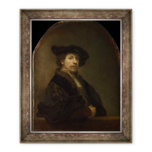 Tablou inramat - Rembrandt Harmensz van Rijn - Autoportret la varsta de 34 de ani, 50 x 60 cm