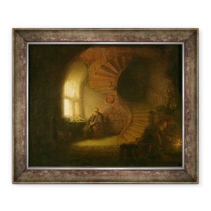 Tablou inramat - Rembrandt Harmensz van Rijn - Filozof in meditatie, 50 x 60 cm