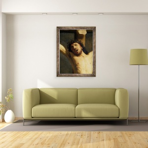 Tablou inramat - Rembrandt Harmensz van Rijn - Hristos pe cruce, 60 x 80 cm - Img 2
