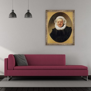 Tablou inramat - Rembrandt Harmensz van Rijn - Portret De Aechje Claesdar, 50 x 60 cm - Img 2