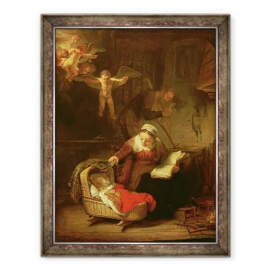 Tablou inramat - Rembrandt Harmensz van Rijn - Sfanta familie, 60 x 80 cm