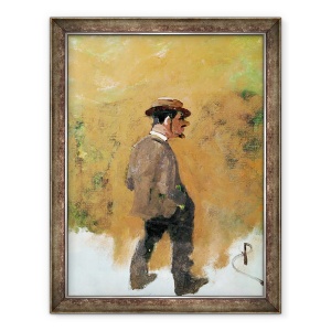 Tablou inramat - Rene Princeteau - Henri de Toulouse-Lautrec 1864-1901 in varsta de 19 ani, 70 x 90 cm