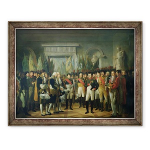 Tablou inramat - Rene Theodore Berthon - Napoleon I 1769-1821 Primirea deputatilor Senatului Conservator la Palatul Regal din Berlin, 60 x 80 cm