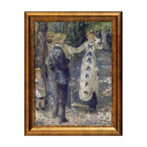Tablou Inramat - Renoir - The Swing, Rama Auriu, 30 x 40 cm