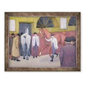 Tablou inramat - Robert Polhill Bevan - La targul de cai, 60 x 80 cm
