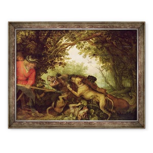 Tablou inramat - Roelandt Jacobsz Savery - Vanatoare de mistret, 60 x 80 cm