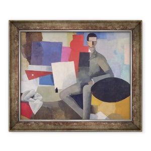 Tablou inramat - Roger de La Fresnaye - Barbatul asezat, 70 x 85 cm