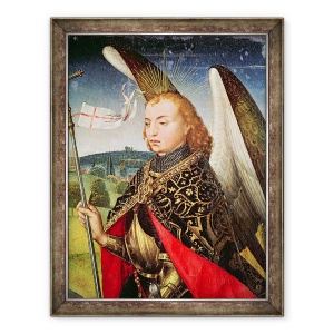 Tablou inramat - Rogier van der Weyden - Sfantul Mihail Arhanghelul, 70 x 90 cm