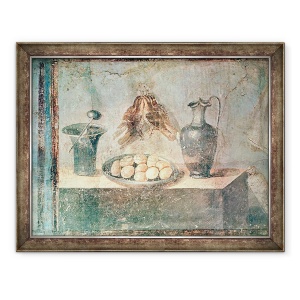 Tablou inramat - Roman - Natura moarta cu oua si sturzi, de la Villa di Giulia Felice, 70 x 90 cm