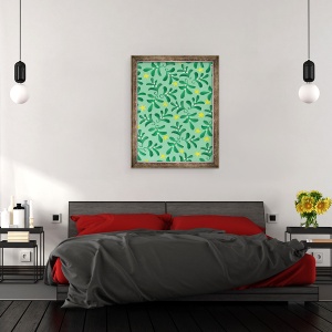 Tablou inramat - Runa Anastasiya Rudaya - Model de Craciun verde, 70 x 90 cm - Img 3