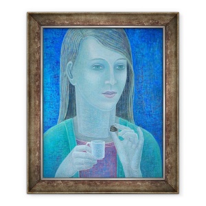 Tablou inramat - Ruth Addinall - Fata cu Ciocolata, 50 x 60 cm