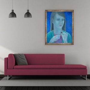 Tablou inramat - Ruth Addinall - Fata cu Ciocolata, 50 x 60 cm - Img 2