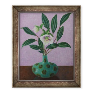 Tablou inramat - Ruth Addinall - Hellebores cu frunze de Viburnum, 50 x 60 cm