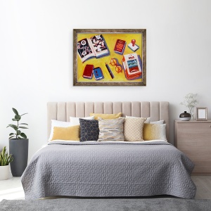 Tablou inramat - Sara Hayward - Pahare si creion, 70 x 90 cm - Img 3