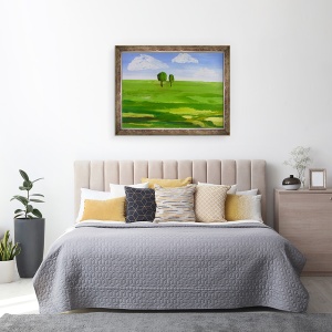 Tablou inramat - Sarah Thompson-Engels - Doi copaci acrilici pe hartie 2019, 70 x 90 cm - Img 3