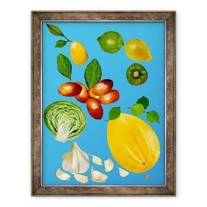 Tablou inramat - Sarah Thompson-Engels - Fructe & legume 2020, 70 x 90 cm