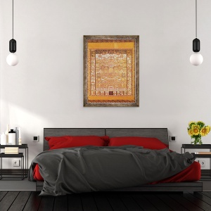 Tablou inramat - Scoala chineza - Kshitigarbha, Judecatorul Iadului, din Dunhuang, 60 x 80 cm - Img 3