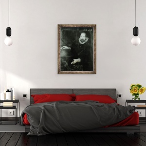 Tablou inramat - Scoala daneza - Tycho Brahe 1546-1601 ulei pe panza, 60 x 80 cm - Img 3